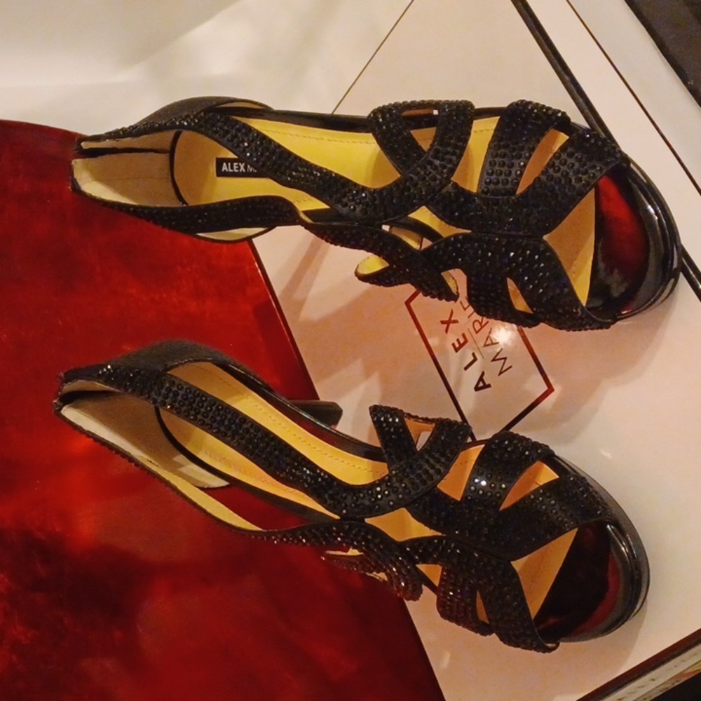 WS22- Buy 2prs🥿/$15.00 - Women Alex Marie Black Dressy Heels - sz 9.5M - Picture 3 of 11